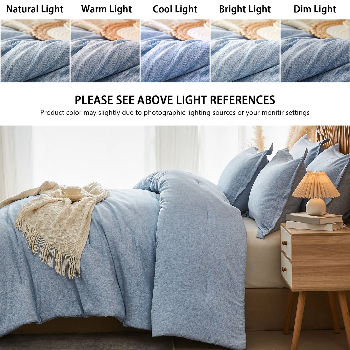 2/3-Piece Cationic Comforter Set – Soft, Modern Bedding with Matching Pillow Shams