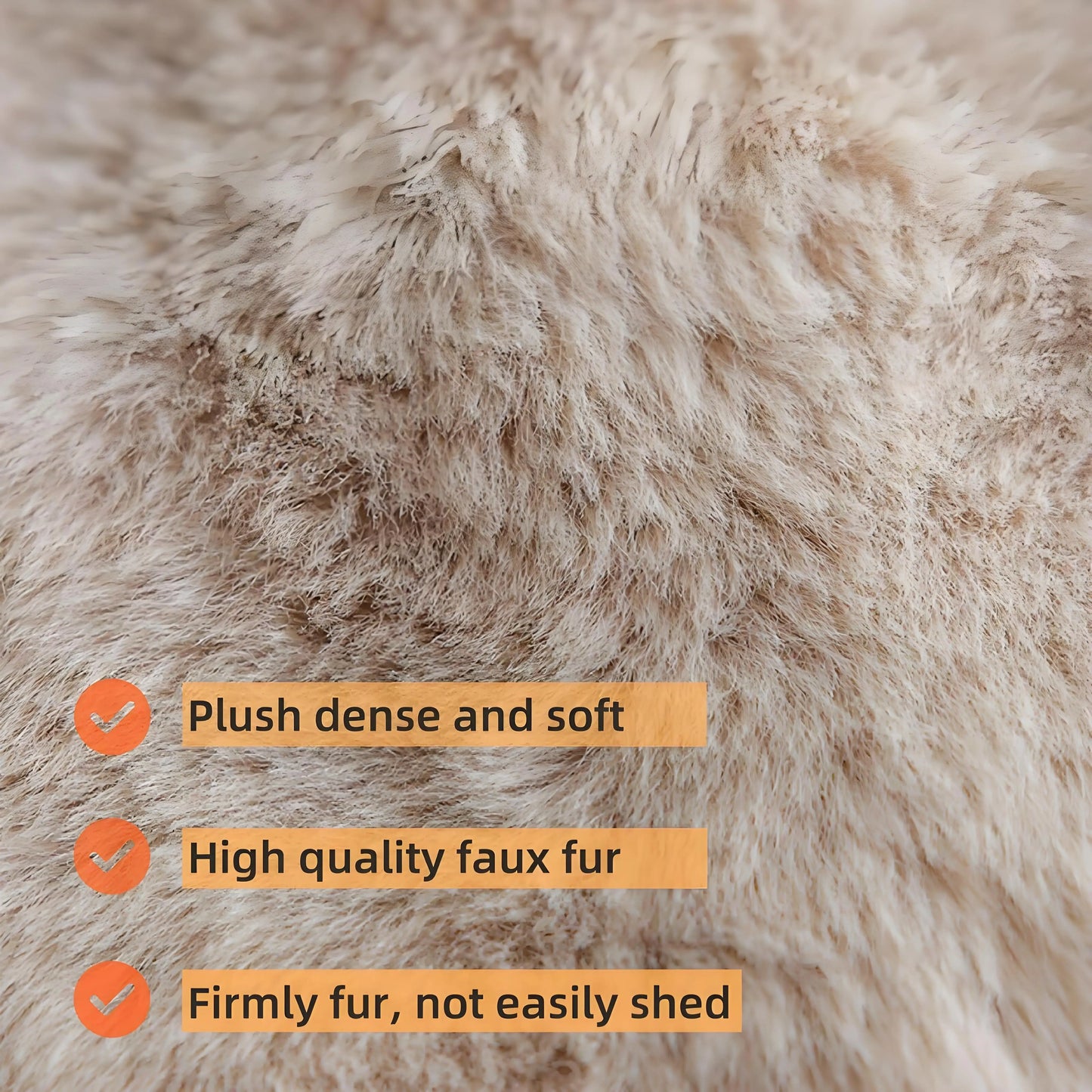 Faux Fur Pillow Covers – Set of 2, 18x18” Plush Decorative Cases