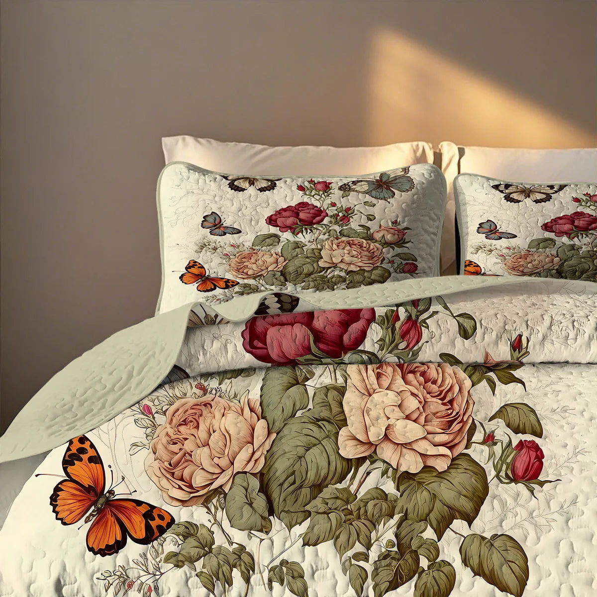 2/3-Piece Geometric Grid Printed Quilt Set – Cal King Size, Lightweight & Breathable