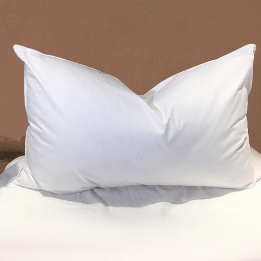 Pillow Set – 90% Grey Duck Feathers & 10% Down, Medium Firm, 100% Cotton Cover