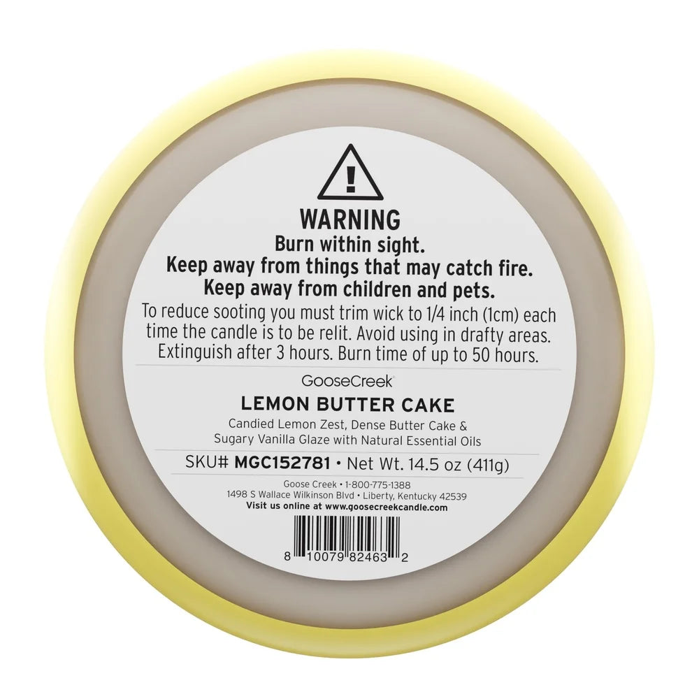 🍋 Lemon Butter Cake Candle – 3-Wick Scented Jar | Sweet Bakery Aroma, Long 50h Burn | Home Décor & Gift