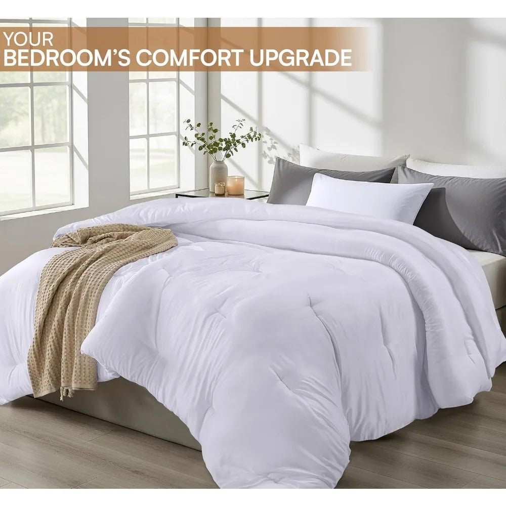 Queen Size All-Season Comforter – Soft Microfiber Down Alternative