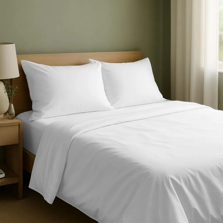 Queen Cotton Sheet Set – Soft, Breathable & Cooling 100% Cotton 🛏️🌿