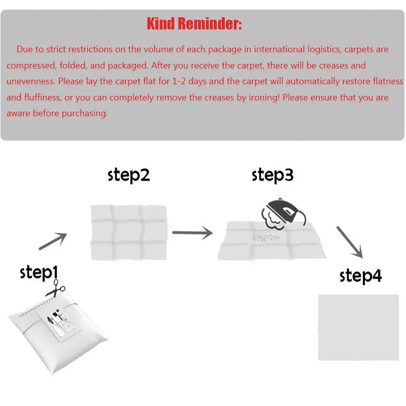 Gray Plush Area Rug – Soft Velvet Carpet with Anti-Slip Backing