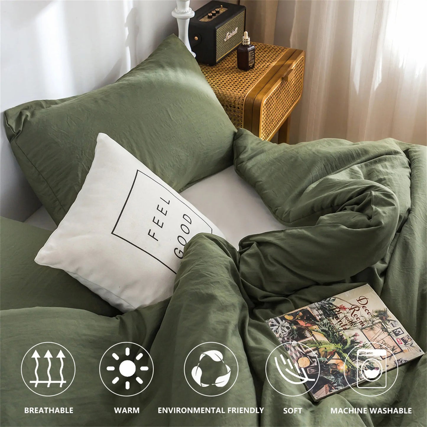 Reversible Soft Microfiber Comforter Set – Lightweight All-Season Fluffy Bedding