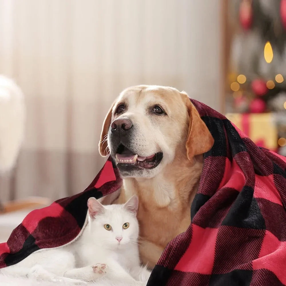 Plaid Soft Plush Fleece Blanket – Lightweight, Cozy & Stylish Comfort for Every Season