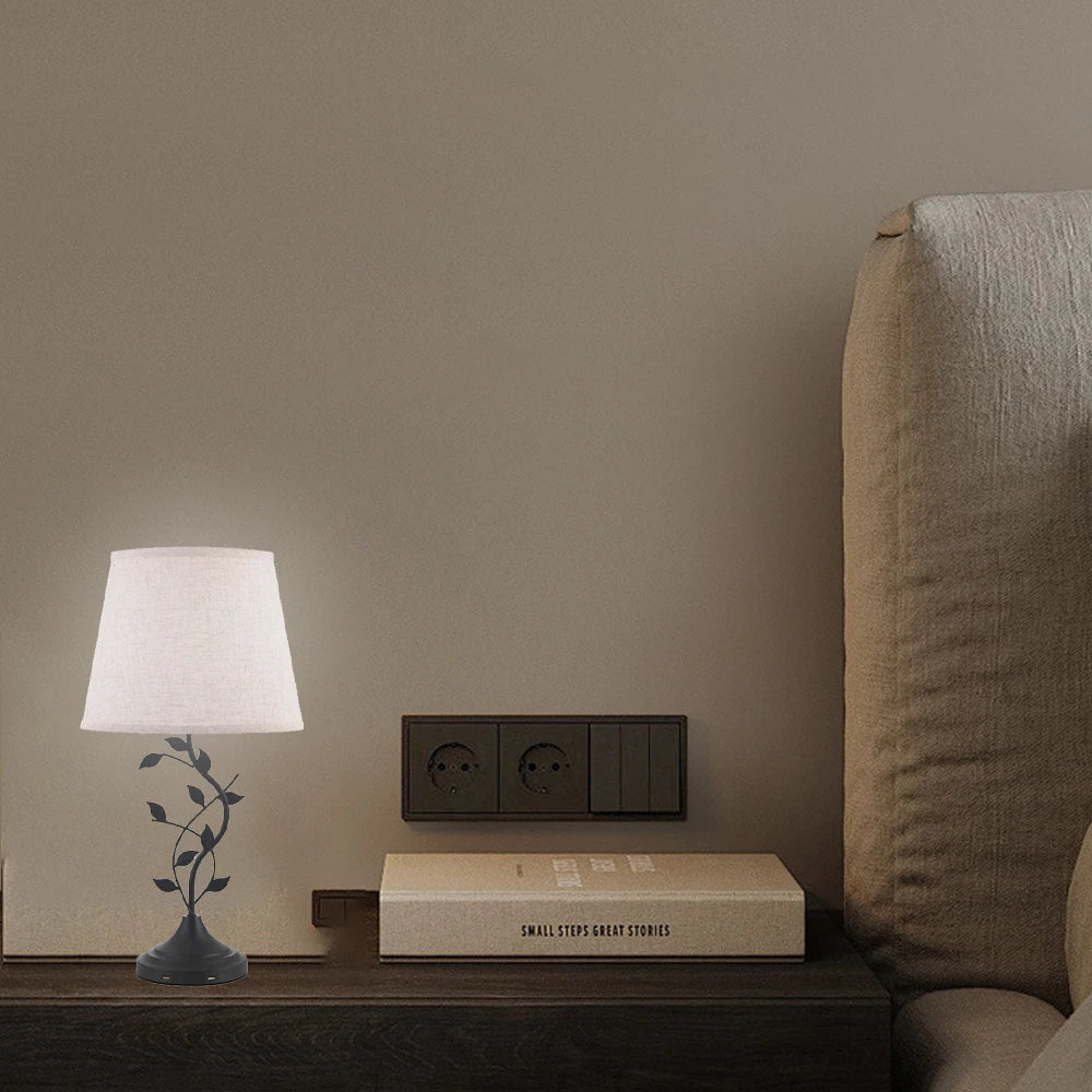 Rechargeable Retro Table Lamp – USB-A & USB-C Night Light for Bedroom and Living Room