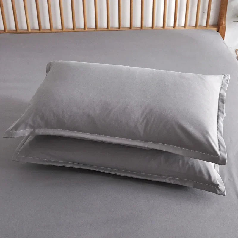 3-Piece Cotton Fitted Bed Sheet Set – Soft, Breathable Fitted Sheet & 2 Pillowcases
