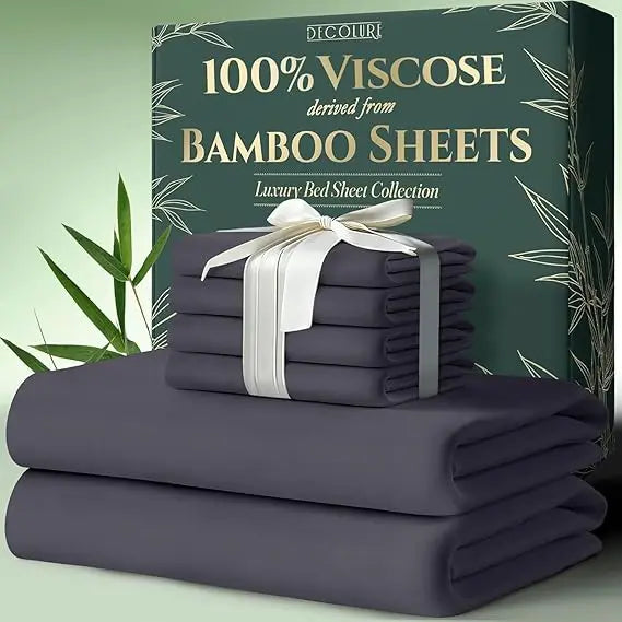 Luxury Bamboo Viscose Sheet Set – King Size, Cooling & Soft