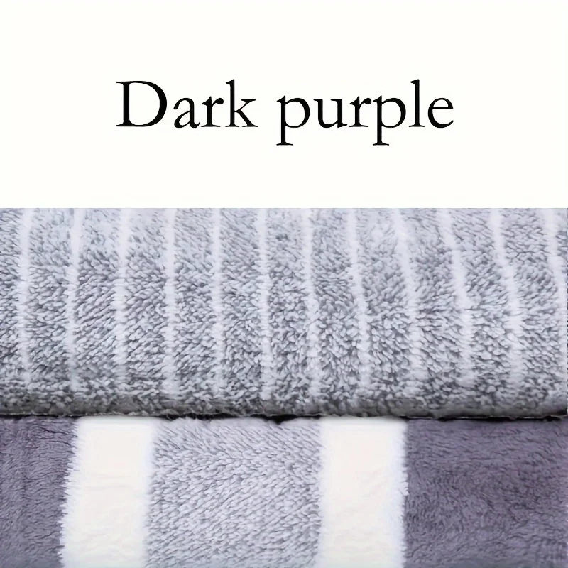 6pcs Striped Towel Set – Quick-Dry, Absorbent Bath, Hand & Washcloth Towels