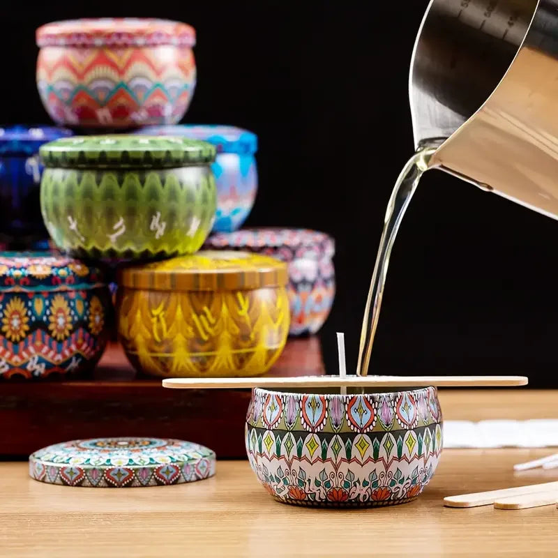 🕯️ Empty Metal Candle Jar – Reusable DIY Candle Container for Candle Making & Home Décor