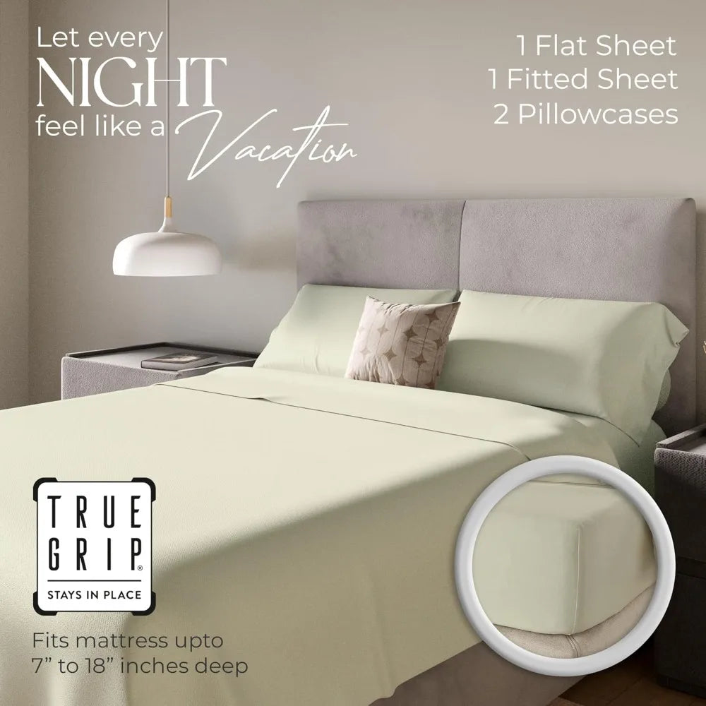 Luxury King Cotton-Polyester Sateen Sheet Set – Soft & Smooth