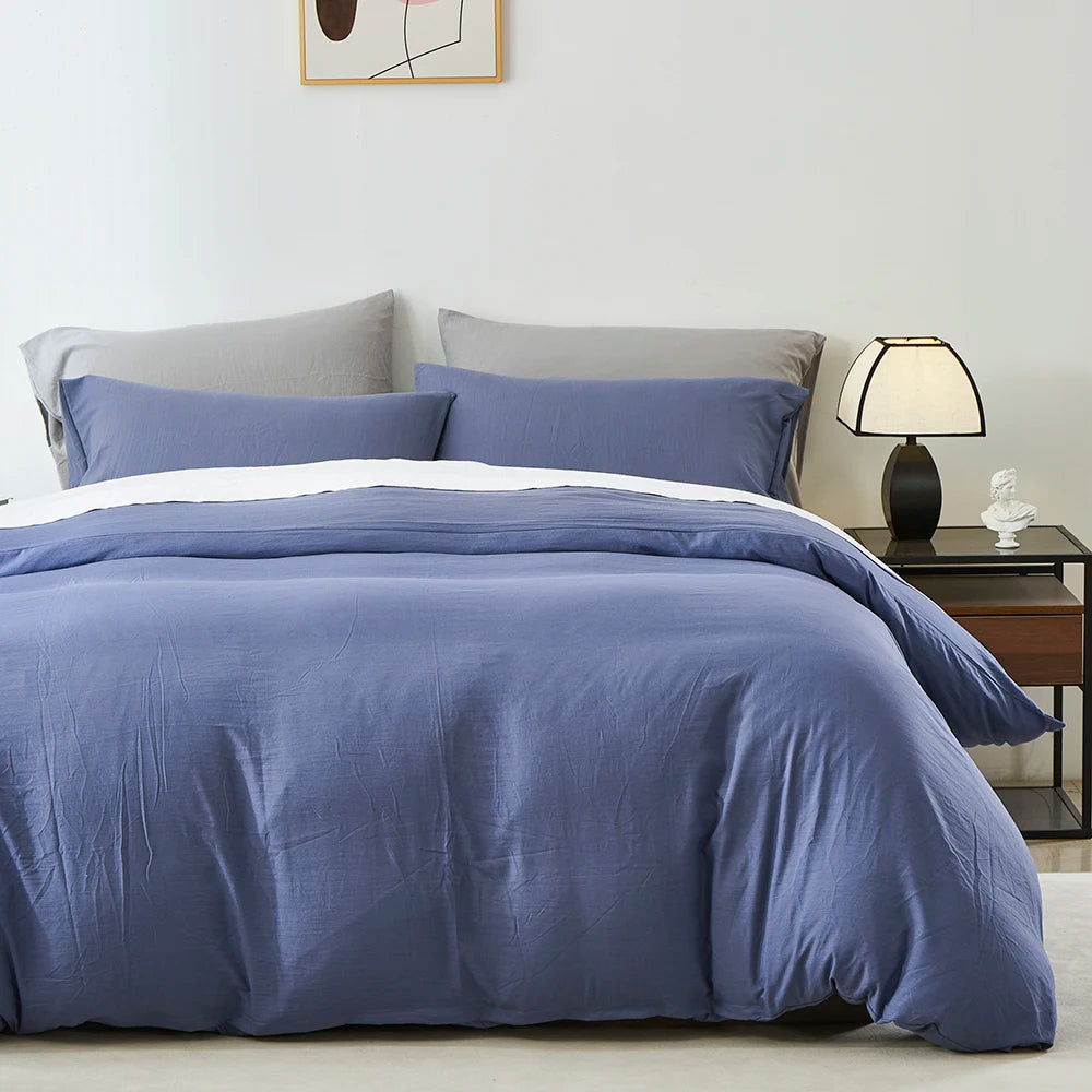 Boho Duvet Cover – Solid Color All-Season Bedding Set