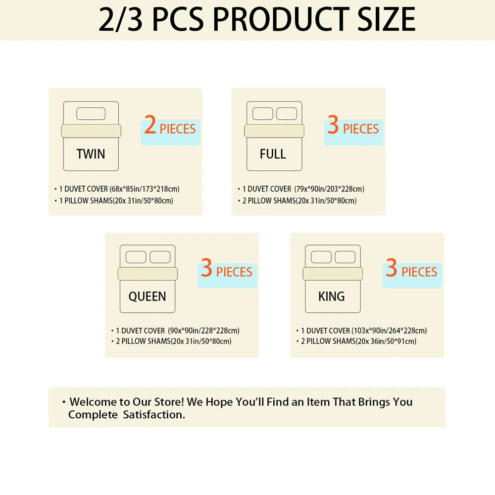 Boho Duvet Cover – Solid Color All-Season Bedding Set