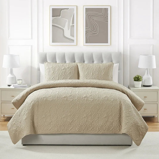 3-Piece Coastal Seashell Quilt Set