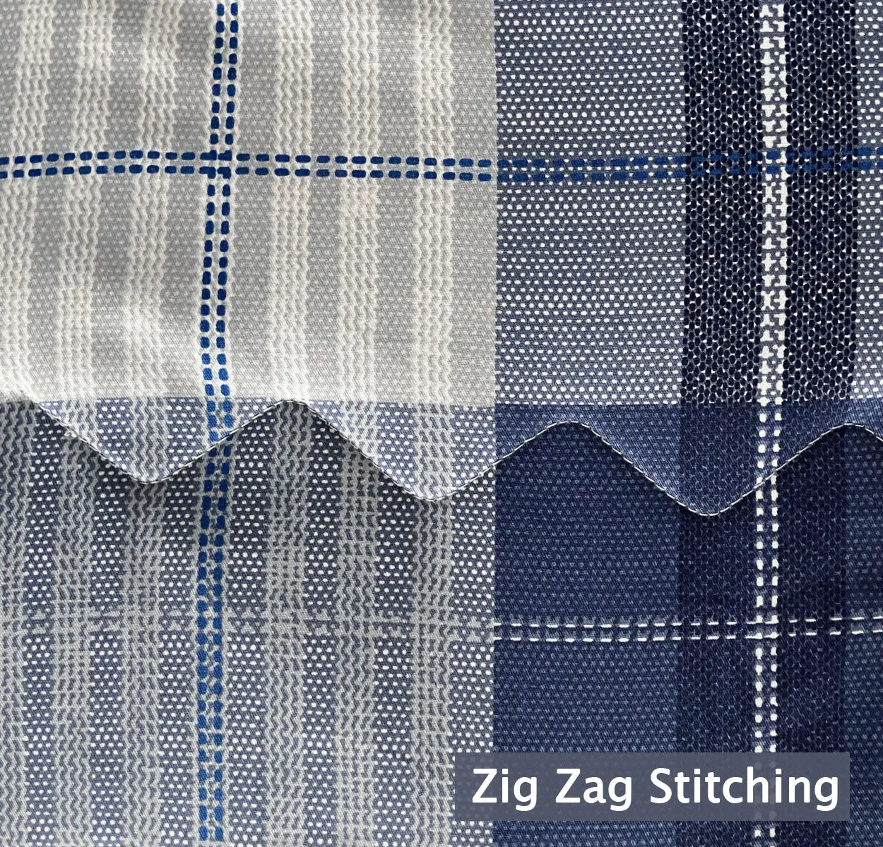 Sleepbella Navy & Grey Buffalo Plaid Comforter Set – 600 TC Cotton, Down Alternative Bedding