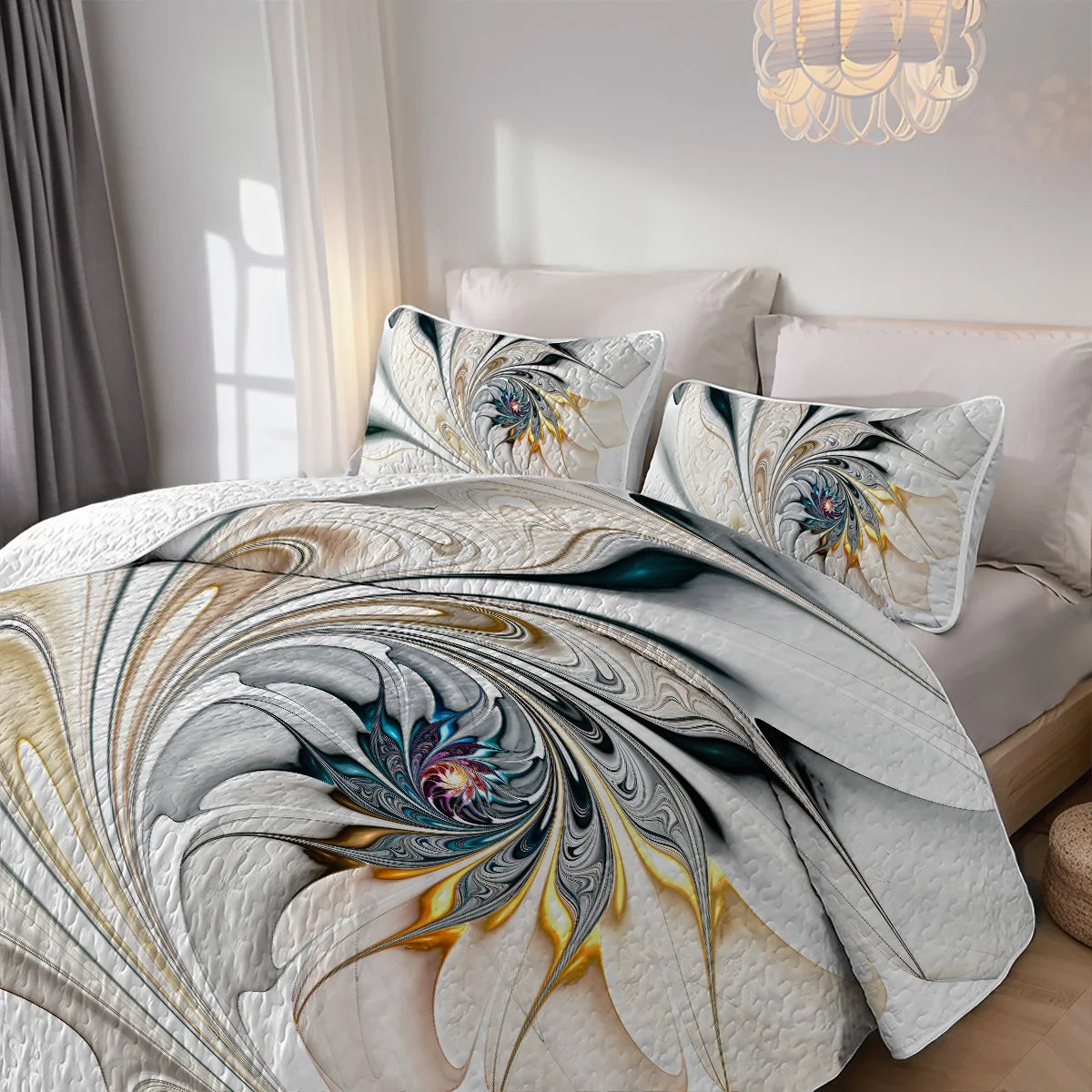 🐆 Luxury Animal Print Microfiber Quilt Set | Soft Lightweight Bedspread with Pillowcases | All-Season Bedding Comforter