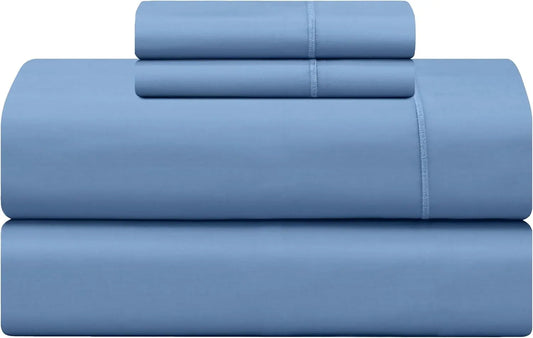 Feather Stitch 500 TC Queen Cotton Sheet Set – 4 Pieces, Deep Pocket