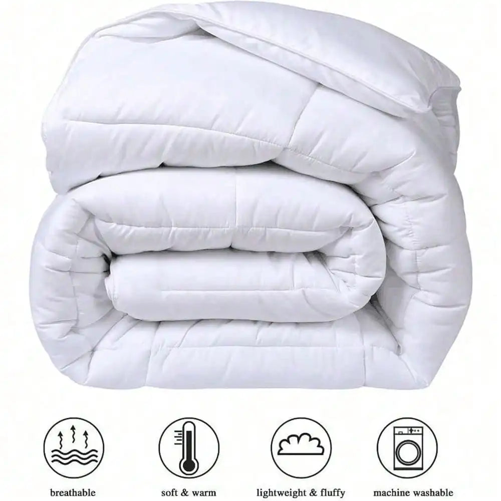 All-Season Fluffy Down Alternative Comforter Quilted Luxury Hotel-Style Duvet Insert