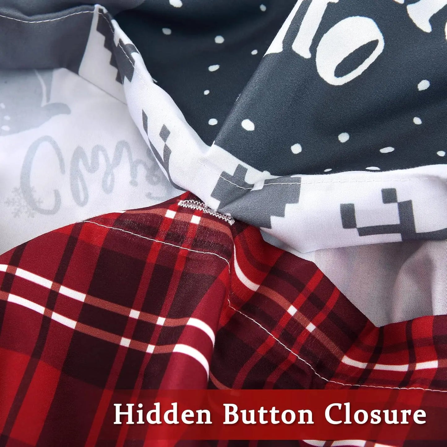 Christmas Plaid Duvet Cover Set – Reversible Red Holiday Bedding in Queen & King