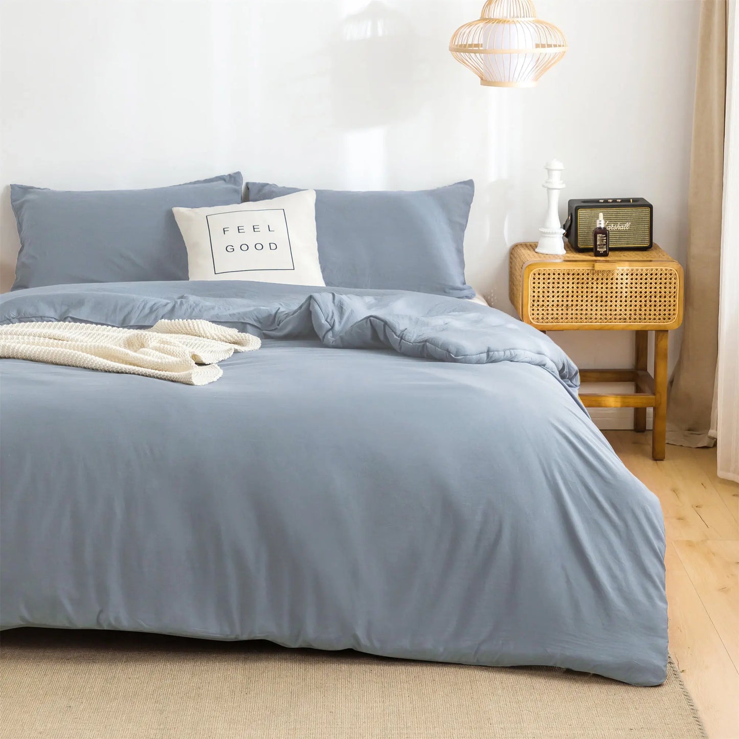 Reversible Soft Microfiber Comforter Set – Lightweight All-Season Fluffy Bedding