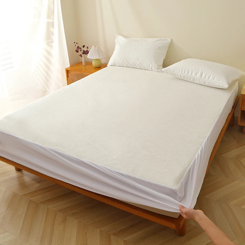 3-Piece Bamboo Fiber Waterproof Bed Sheet Set – Mattress Protector