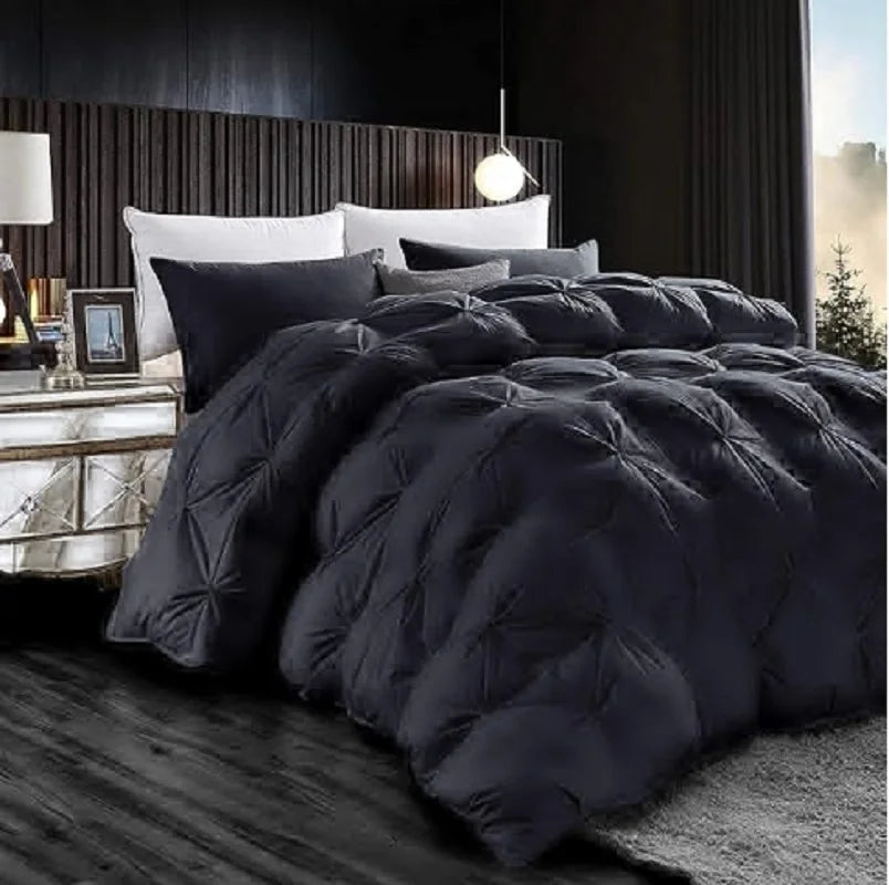 Luxury Goose Down Comforter – California King, All-Season with Pinch Pleats