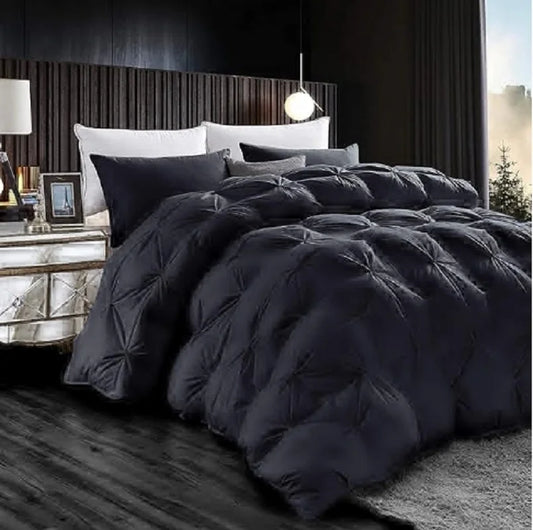 Luxury Goose Down Comforter – California King, All-Season with Pinch Pleats