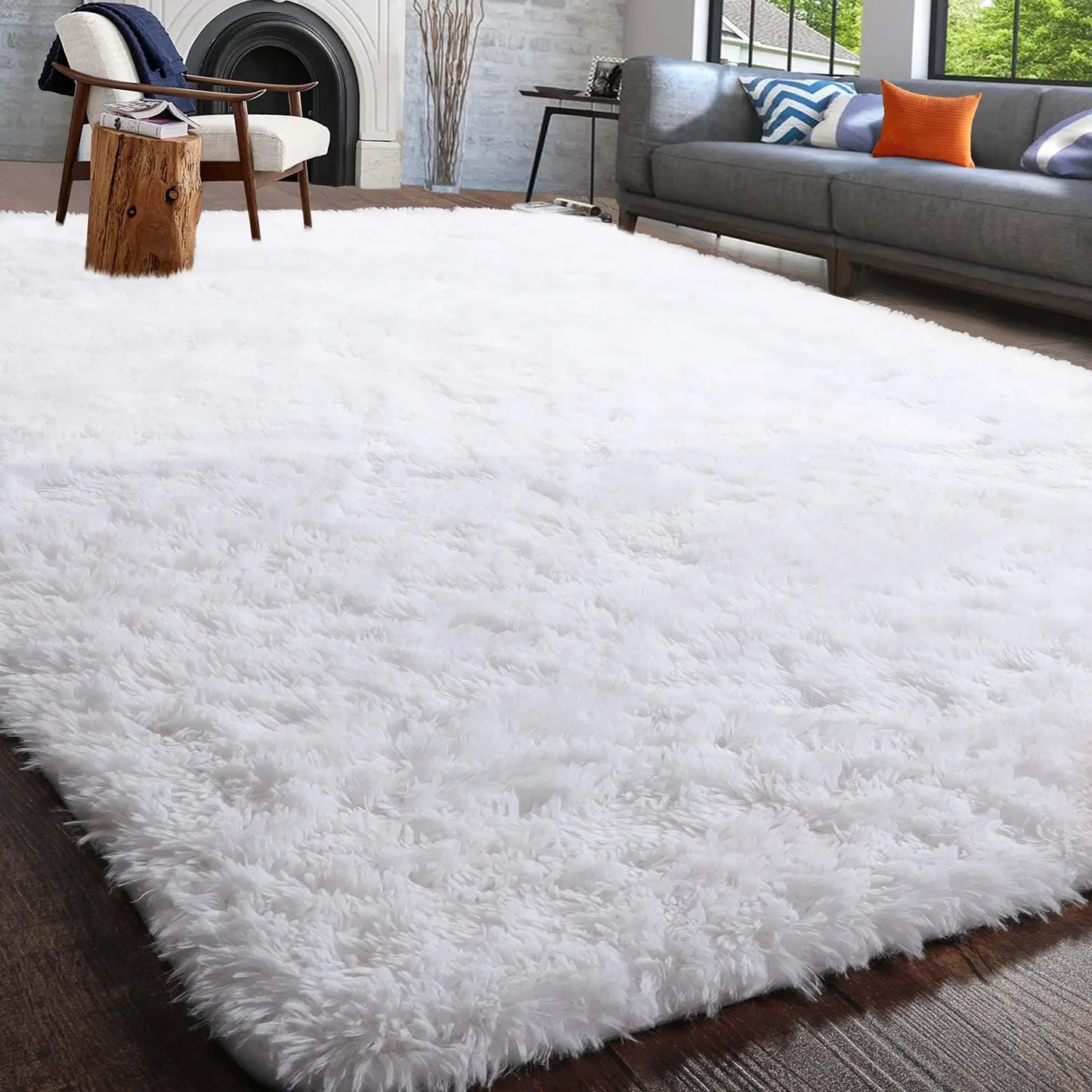 Fluffy Area Rug – Soft Non-Slip Carpet for Bedroom, Living Room & Kids’ Rooms