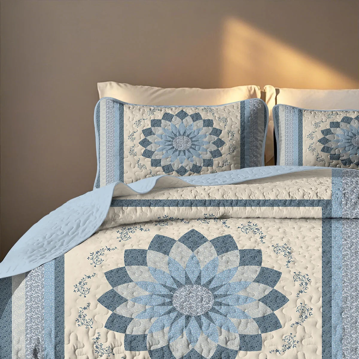 🛏️ Luxury Printed Microfiber Quilt Set | Soft Lightweight Bedspread with Pillowcases | Durable All-Season Bedding