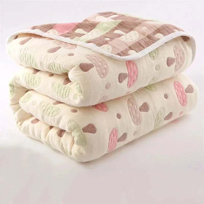 🌿 100% Cotton Pastoral Style Thread Blanket – Soft, Breathable & Lightweight Throw for Home, Travel, and Outdoor Use