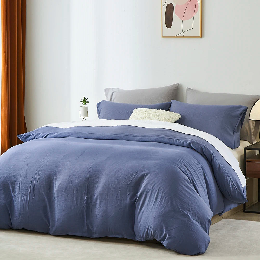 Boho Duvet Cover – Solid Color All-Season Bedding Set