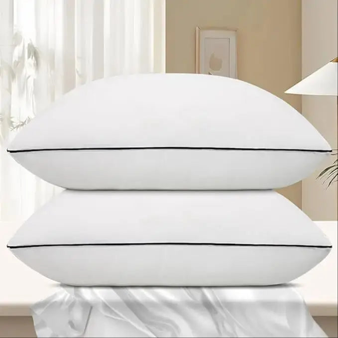 Cooling Bed Pillows 3D Microfiber Breathable Cover for Side Back Stomach Sleepers Neck Pain Relief