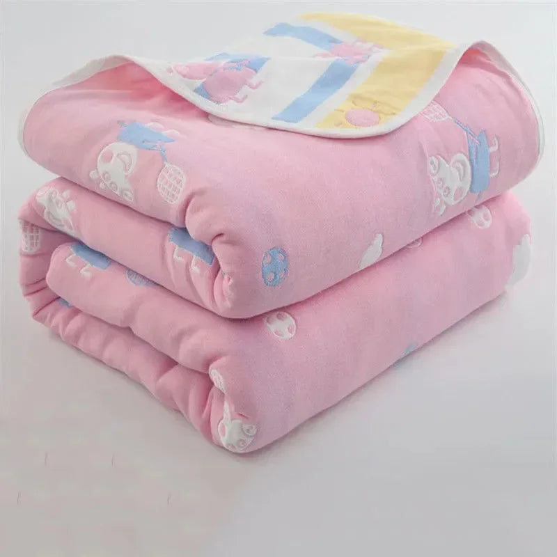 🌿 100% Cotton Pastoral Style Thread Blanket – Soft, Breathable & Lightweight Throw for Home, Travel, and Outdoor Use