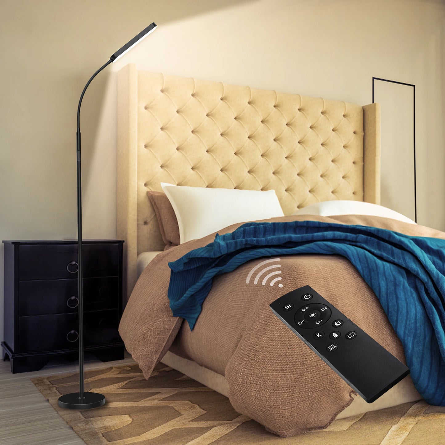 68.7" LED Standing Floor Lamp with Remote Control – Modern Dimmable Lighting