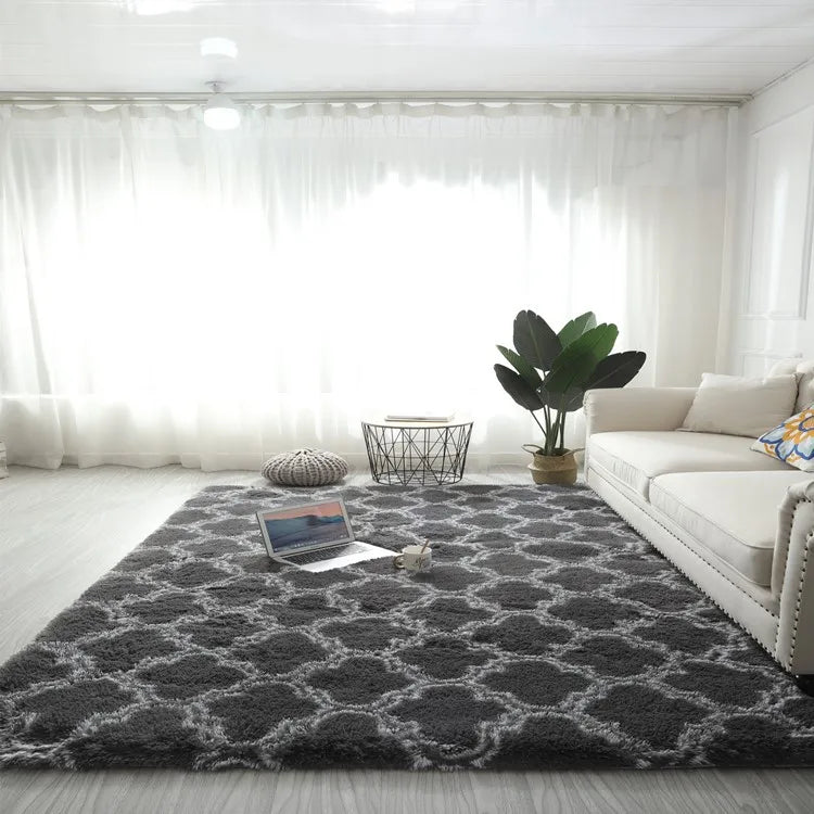 Geometric Plush Carpet – Large Area Rug, Ultra-Soft Decorative Carpet