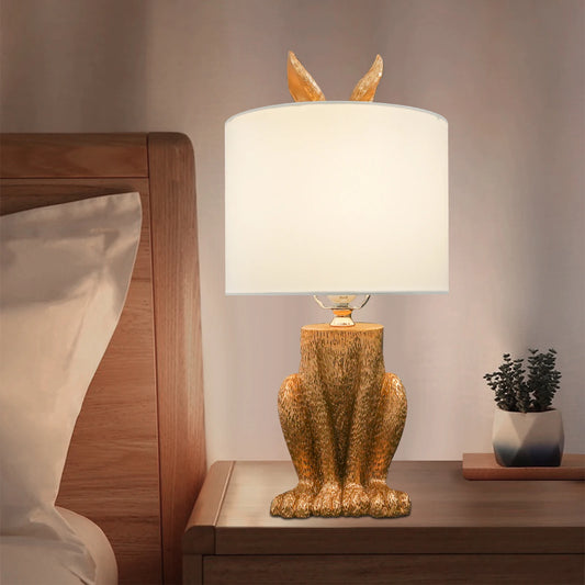 Gold Rabbit Table Lamp – Cute Bunny LED Desk & Bedside Night Light