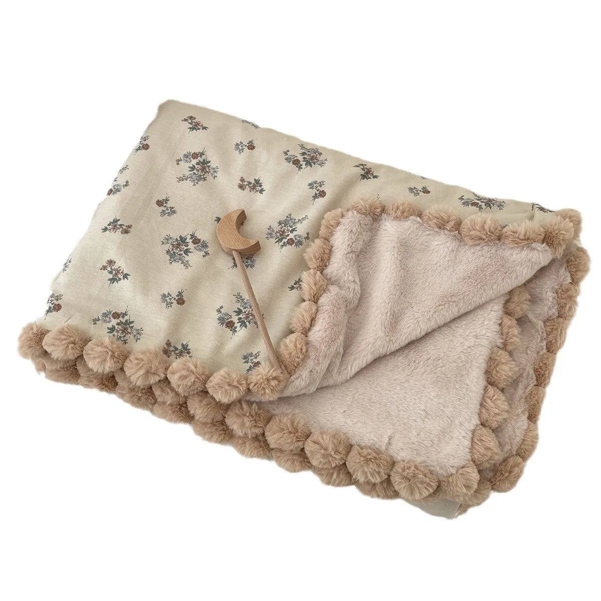 Floral Wool Baby Blanket – Soft & Warm for Winter