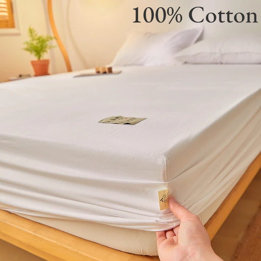 Luxury Egyptian Cotton Fitted Bed Sheet – Soft, Breathable & Elastic Mattress Cover