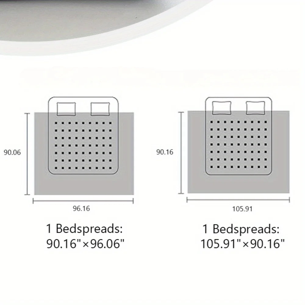 1-Pc Modern Coin Pattern Bed Quilt – Soft, Lightweight, Reversible, All-Season