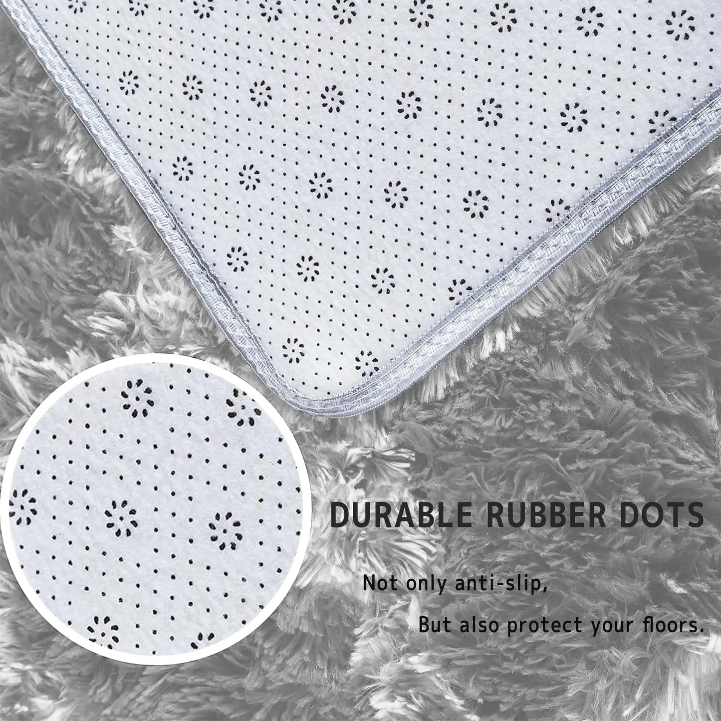 Area Rug Living Room 5x8ft Ultra Shag Fluffy Soft Fuzzy Non-Slip Carpet Mat