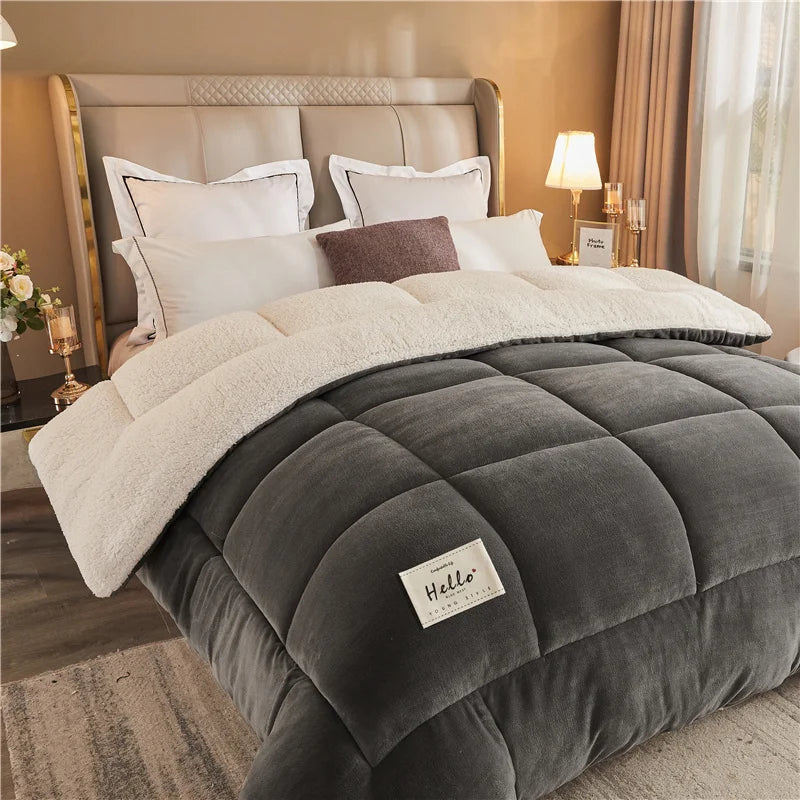 Warm Premium Flannel Fleece Comforter – Soft & Cozy for Fall and Winter