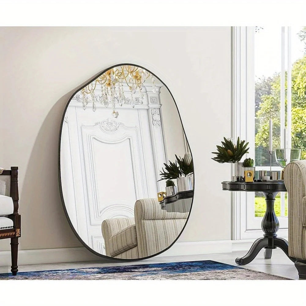 38" x 26.5" Irregular Wall-Mounted Mirror – Artistic Home Decor