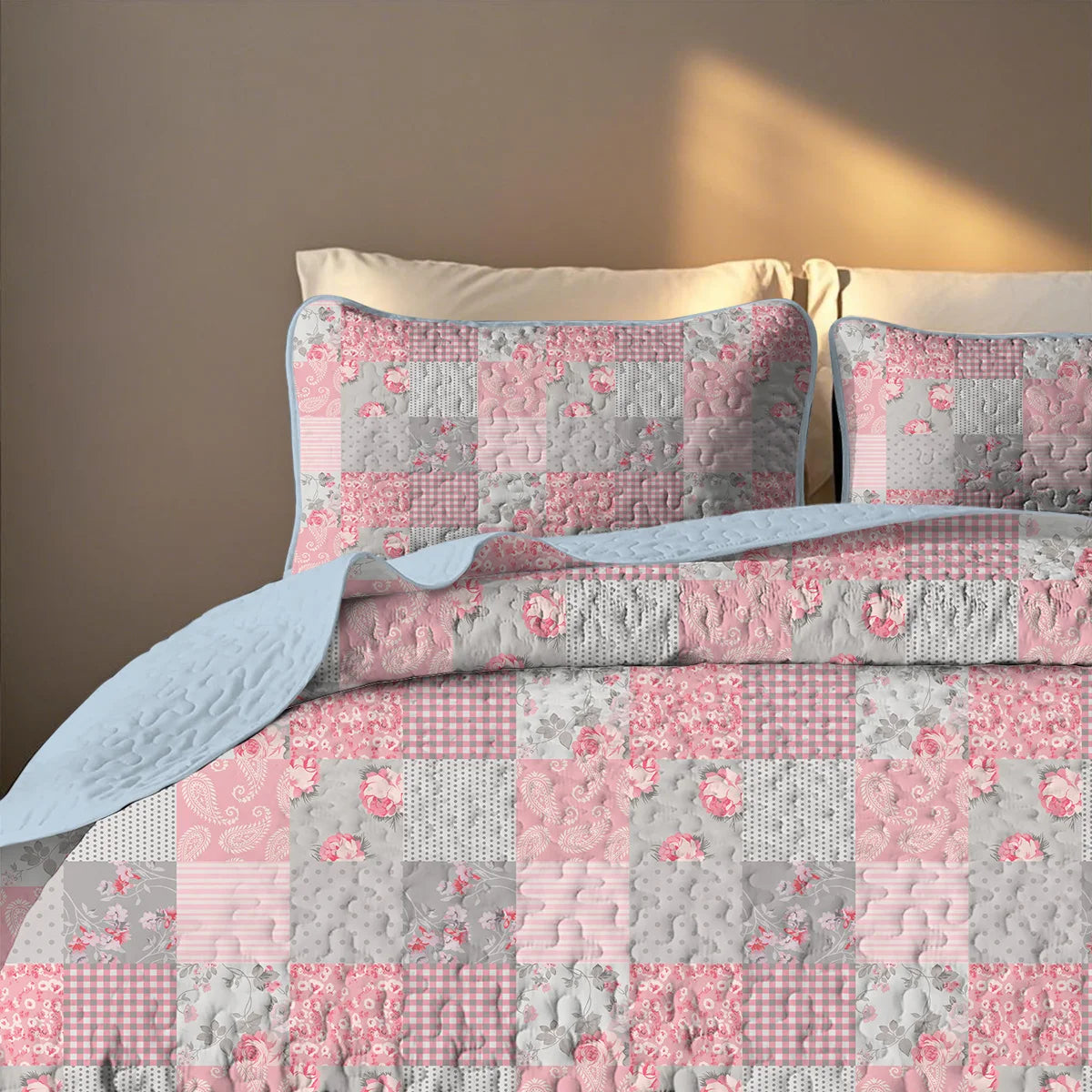 Animal Print Quilt Set – Soft 100% Polyester Microfiber Pink