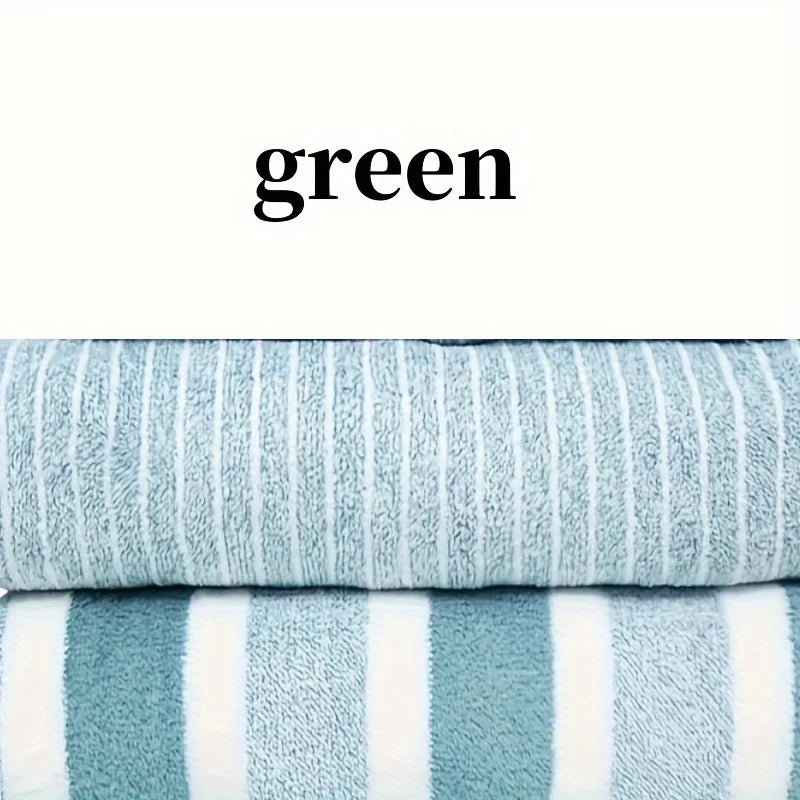6pcs Striped Towel Set – Quick-Dry, Absorbent Bath, Hand & Washcloth Towels