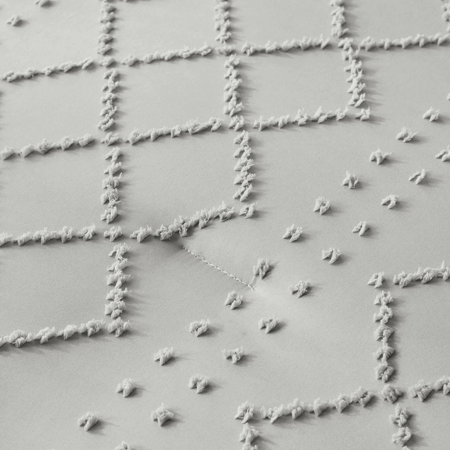 Tufted Boho Comforter Set – Farmhouse Shabby Chic Embroidery, Soft Jacquard