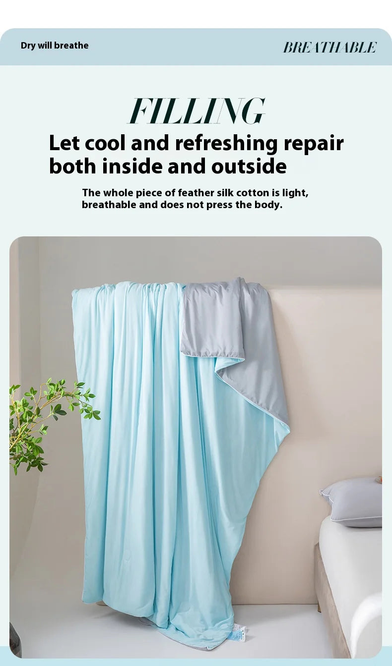 High-Quality Cooling Blanket | Double-Sided Soft Air Conditioning Quilt for Summer | Lightweight Breathable Cooling Comforter 2m x 2.3m