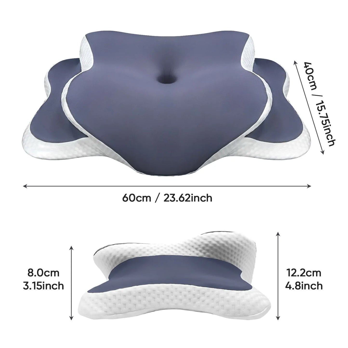 Memory Foam Pillow – Orthopedic Neck Support with Ice Silk Cover