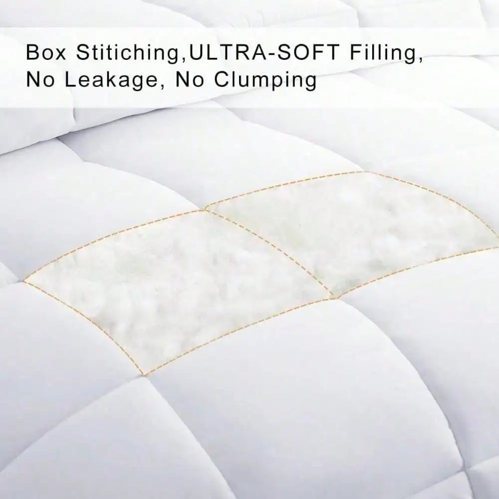 All-Season Fluffy Down Alternative Comforter Quilted Luxury Hotel-Style Duvet Insert