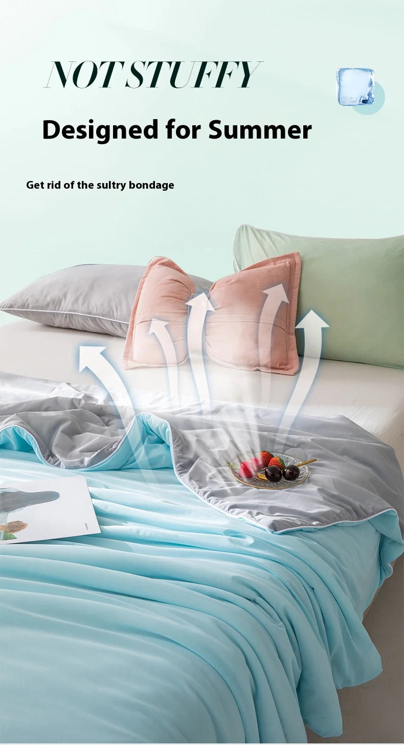 High-Quality Cooling Blanket | Double-Sided Soft Air Conditioning Quilt for Summer | Lightweight Breathable Cooling Comforter 2m x 2.3m